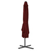 Weinroter Sonnenschirm mit Stahlstange Nyulasi 250x250x230cm