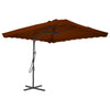Terrakotta Sonnenschirm mit Stahlstange Nyulasi 250x250x230cm