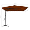 Terrakotta Sonnenschirm mit Stahlstange Nyulasi 250x250x230cm