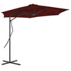 Weinroter Sonnenschirm mit Stahlmast Raium 300x230cm