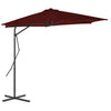 Weinroter Sonnenschirm mit Stahlmast Raium 300x230cm