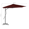Weinroter Sonnenschirm mit Stahlmast Raium 300x230cm