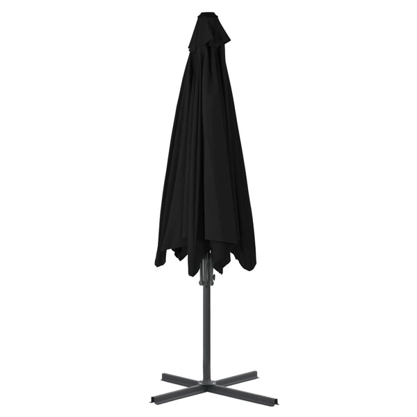 Schwarzer Sonnenschirm mit Stahlstange Raium 300x230cm