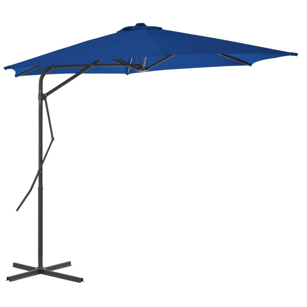 Blauer Sonnenschirm mit Stahlstange Raium 300x230cm