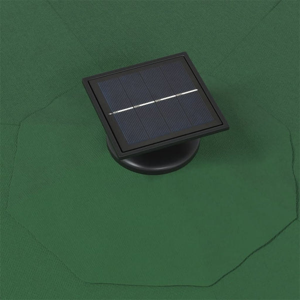 Grüner wandmontierter Sonnenschirm mit LED und Mast Santino 300cm