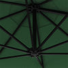 Grüner wandmontierter Sonnenschirm mit LED und Mast Santino 300cm