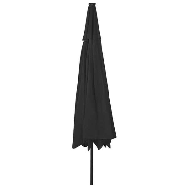 Schwarzer Sonnenschirm mit LED-Beleuchtung Lark 400cm