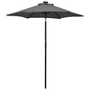 Anthrazitfarbener Sonnenschirm mit LED-Beleuchtung Amry 200x211cm (Aluminium)