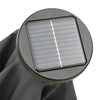Anthrazitfarbener Sonnenschirm mit LED-Beleuchtung Amry 200x211cm (Aluminium)
