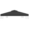 Schwarzes Pavillondach Cicu 4x3 m (2-lagig, 310 g/m²)