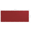 Roter Balkonsichtschutz Elvin 120x300cm (Oxford-Gewebe)