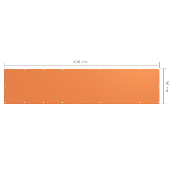 Balkonsichtschutz Elvin, orange 90x400cm (Oxford-Gewebe)