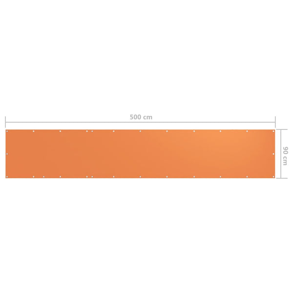 Orange Balkonbespannung Elvin 90x500cm (Oxford-Gewebe)