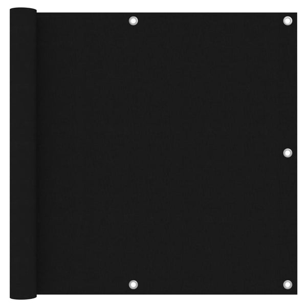 Schwarzer Balkonsichtschutz Elvin 90x300cm (Oxford-Stoff)