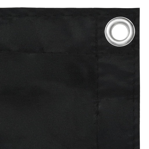Schwarzer Balkonsichtschutz Elvin 90x300cm (Oxford-Stoff)