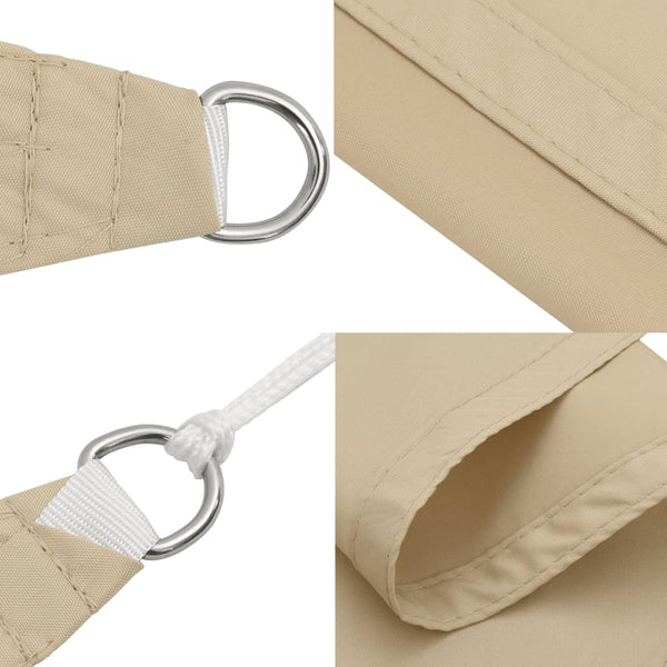 Beige aurinkopurje oxford-kangas suorakaide Larisia 3,5x5 m