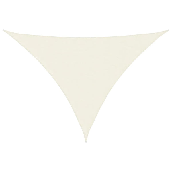Cremefarbenes Sonnensegel aus Oxford-Gewebe, dreieckig Nicalaie 5x7x7 m