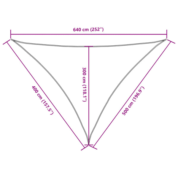Sonnensegel Creme Oxford-Gewebe Dreieck Nicalaie 4x5x6,4 m