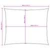 Weißes Sonnensegel Oxford-Gewebe rechteckig Larisia 3x4 m