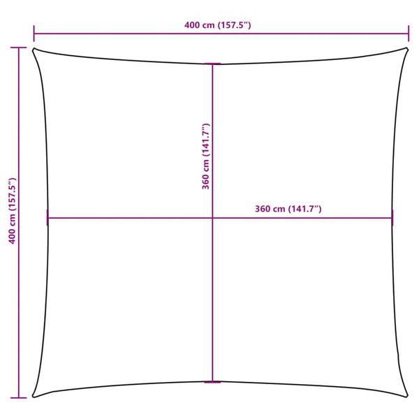 Terrakotta Sonnensegel Oxford-Gewebe quadratisch Wallington 4x4 m