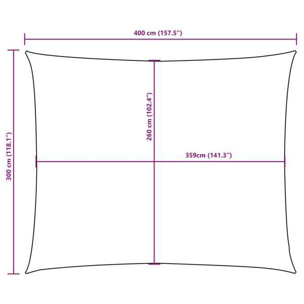 Terrakotta Sonnensegel Oxford-Gewebe rechteckig Larisia 3x4 m
