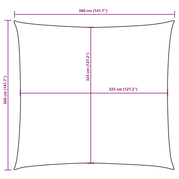 Blaues Sonnensegel Oxford-Gewebe Wallington 3,6x3,6 m