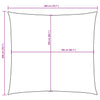 Rotes Sonnensegel Oxford-Gewebe quadratisch Wallington 2x2 m