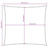 Schwarzes Sonnensegel Oxford-Gewebe Quadrat Wallington 2x2 m