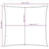 Schwarzes Sonnensegel Oxford-Gewebe Wallington 5x5 m