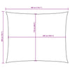 Schwarzes Sonnensegel Oxford-Gewebe Rechteck Larisia 2x3 m