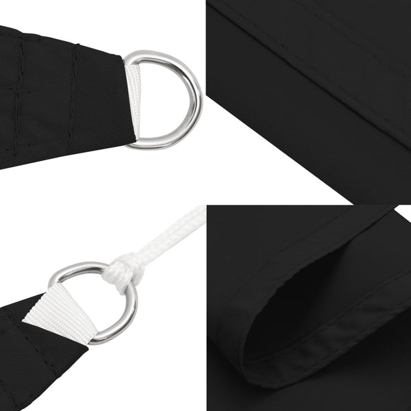 Schwarzes Sonnensegel Oxford-Gewebe Rechteck Larisia 2x4m