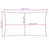 Schwarzes Sonnensegel Oxford-Gewebe Rechteck Larisia 2x4,5 m
