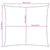 Schwarzes Sonnensegel Oxford-Gewebe rechteckig Larisia 2,5x3 m