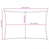 Schwarzes Sonnensegel Oxford-Gewebe Rechteck Larisia 2,5x5 m