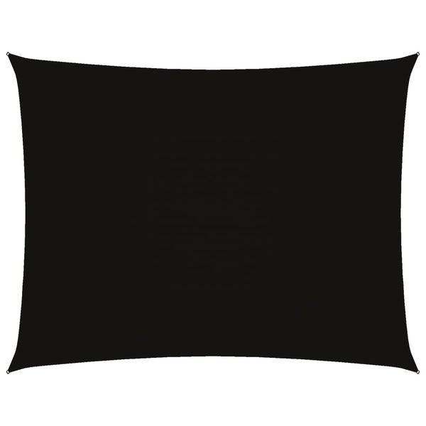 Schwarzes Sonnensegel aus Oxford-Gewebe, rechteckig, Larisia 3x4,5 m