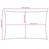 Schwarzes Sonnensegel Oxford-Gewebe Rechteck Larisia 3x6 m