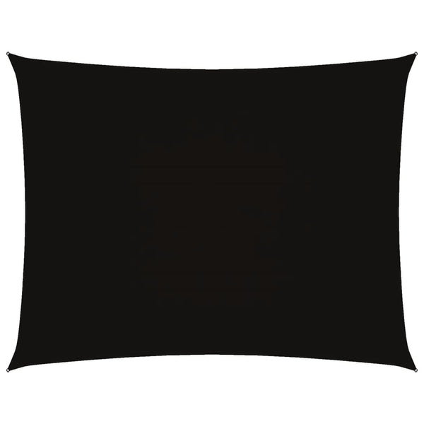 Schwarzes Sonnensegel Oxford-Gewebe Rechteck Larisia 3,5x5 m