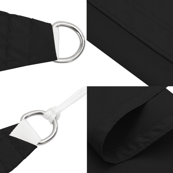 Schwarzes Sonnensegel Oxford-Gewebe Rechteck Larisia 5x6 m