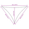 Schwarzes Sonnensegel Oxford-Gewebe Dreieck Nicalaie 3x4x5 m