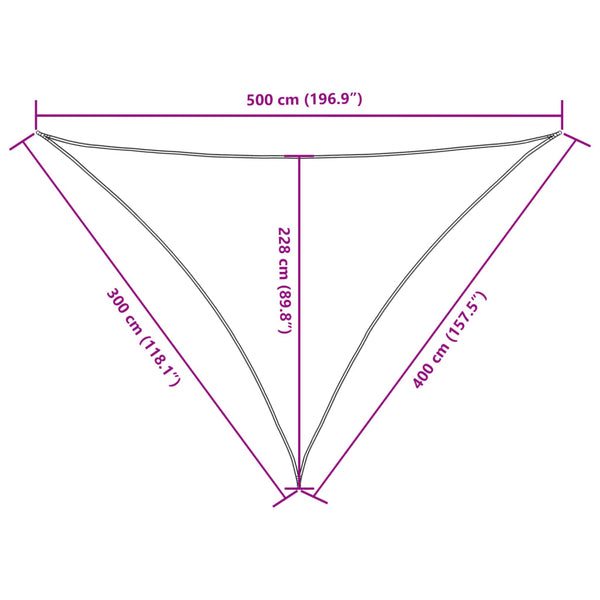 Schwarzes Sonnensegel Oxford-Gewebe Dreieck Nicalaie 3x4x5 m