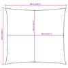 Braunes Sonnensegel aus Oxford-Gewebe Wallington 6x6 m