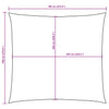 Braunes Sonnensegel Oxford-Gewebe Wallington 7x7 m