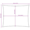 Braunes Sonnensegel Oxford-Gewebe rechteckig Larisia 2,5x3,5 m