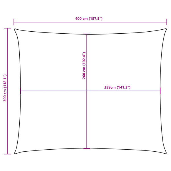 Braunes Sonnensegel Oxford-Gewebe rechteckig Larisia 3x4 m