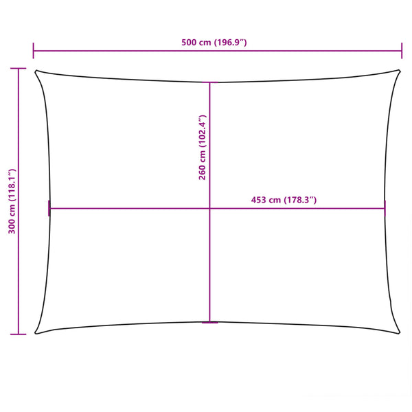 Rechteckiges Sonnensegel aus Oxford-Gewebe Larisia 3x5 m, Braun