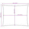 Rechteckiges Sonnensegel aus Oxford-Gewebe, braun, Larisia 4x5 m