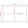 Braunes Sonnensegel Oxford-Gewebe rechteckig Larisia 4x7 m