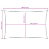 Braunes Sonnensegel Oxford-Gewebe rechteckig Larisia 5x8 m