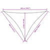 Braunes Sonnensegel Oxford-Gewebe Dreieck Nicalaie 4x5x5 m