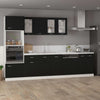 Unterschrank Pompilas 60x46x81,5cm, schwarz (Holz)